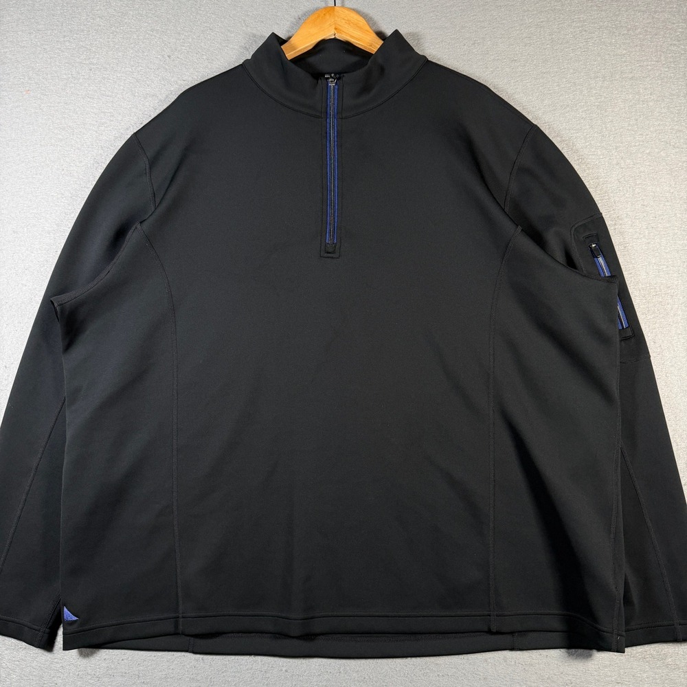 UNTUCKit Mazzano Black Quarter Zip Pullover XXX Large Men's Regular Fit